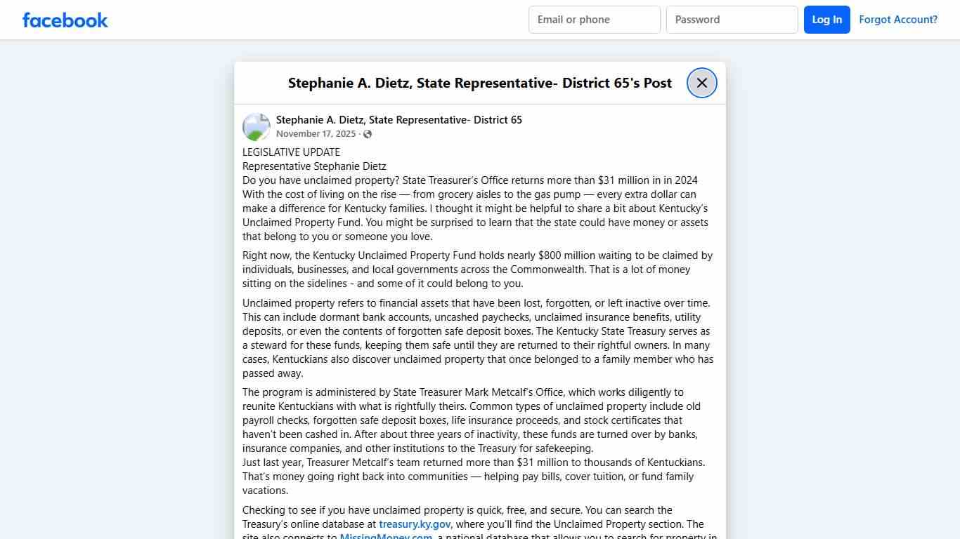 LEG... - Stephanie A. Dietz, State Representative- District 65 | Facebook